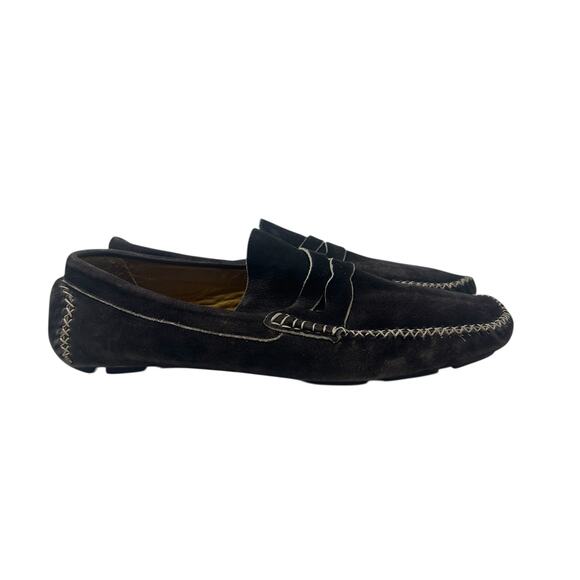 Billy Reid Suede Driver Loafers Navy Moc Toe Casual Mens US 11‎ Italy main image 8